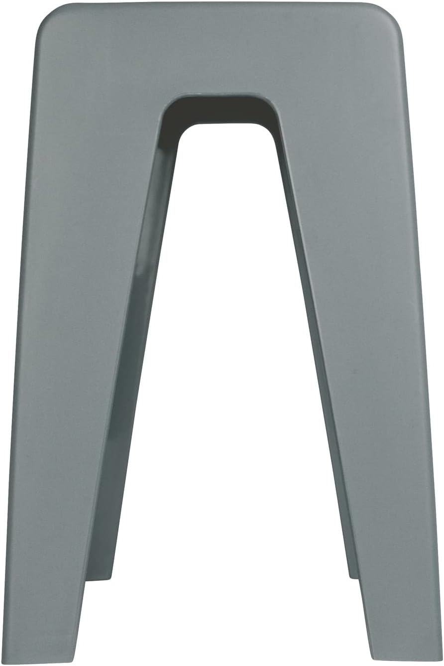 Wenko Kumba Bathroom Stool Grey – Stool, Beanbag, Living Stool, Polypropylene, 38 x 47 x 32 cm, Grey
