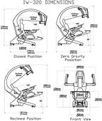 Imperatorworks IW 320 Brand Racing Gaming Chair, Computer Chair for Office and Home; Regular for 3 Screens or Upto 5 Monitors with Vibration massasge