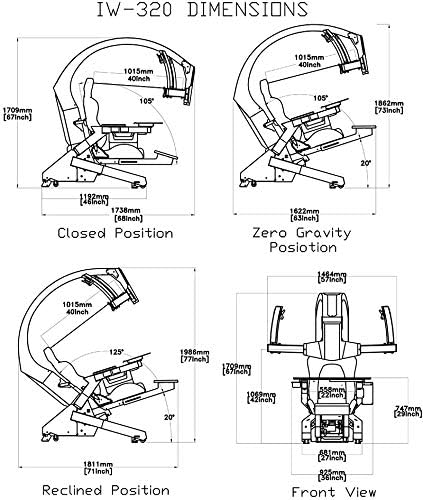 Imperatorworks IW 320 Brand Racing Gaming Chair, Computer Chair for Office and Home; Regular for 3 Screens or Upto 5 Monitors with Vibration massasge