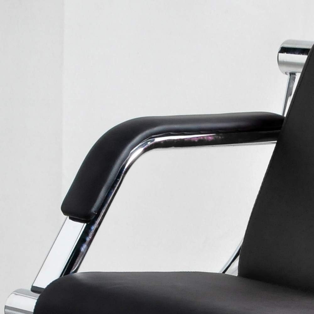 Waiting Room Bench with Armrest 3 Seat Black PU Leather Office Furniture Guest Seating Lobby Conference Reception Chair Visitor Guest Sofa for Office Airport Clinic Hospital Bank Salon Barber