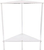 banapoy Acrylic End Table, 2 Tier Clear Corner Side Table, Small Corner Shelf Stand Display Rack, for Living Room, Bedroom, Bathroom, 11.8x19.7in