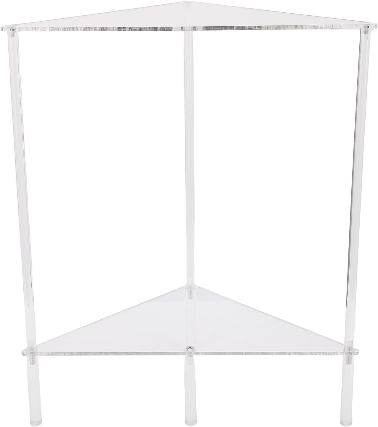 banapoy Acrylic End Table, 2 Tier Clear Corner Side Table, Small Corner Shelf Stand Display Rack, for Living Room, Bedroom, Bathroom, 11.8x19.7in
