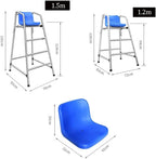 Stainless Steel Lifeguard Chairs with Double-Layer Sunshade,Loads 661lbs, Detachable Lifeguard Observation Chair, Referees Tall Chair with Hole & Hooks(1.2m)