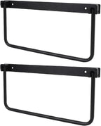 Foldable RV Shoe Rack, Space Saving Aluminum Alloy Wall Mounted Shoe Organizer Hanger with Screws, Storage Shelf for RV Travel Trailer Yacht (Black)