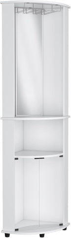 Corner Cabinet Unit with Wine Glass Rack and Lower Cabinet, Pantry Sideboard for Kitchen Hallway,for Kitchen Home