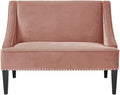 34.5 x 31 x 44.5 in. Blush & Brown Upholstered Upholstery Entryway Bench