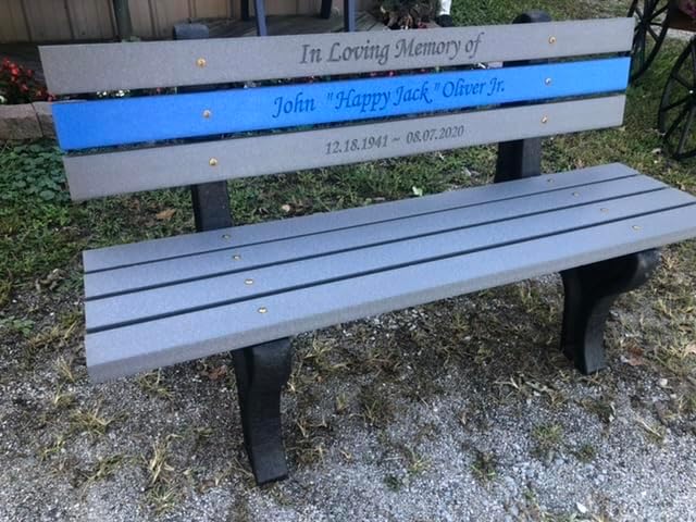 Buddy Bench with Recycled Plastic Frames (Any Color)