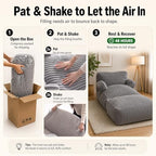 Giant Bean Bag Chair — Plush Faux Fur, Foldable Memory Foam Lounger, Removable Washable Cover for Living Room, Gaming & Lounge (Stripe Grey)