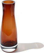 11" H Amber Vase,3.5lb Glass Vase Large for Home Decoration, Noble Amber Flower Vases,Luxury Vases for Flower