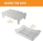 FASTFERMENT - 24-Bottle Drying Rack & Tray| Bottle Drying Tree Alternative | Dry & Store Your Wine or Bomber/Belgian Bottles | Stackable | White | Dishwasher Safe | Home Brewing Supplies