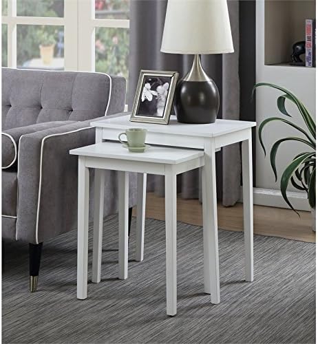 Convenience Concepts American Heritage Nesting End Tables, White