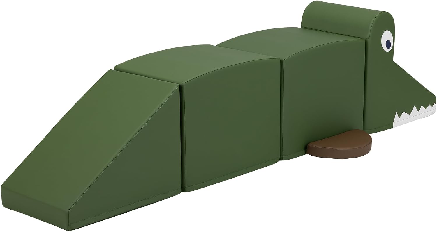 Sprogs Foam Crocodile Bench – Fun and Functional Seating for Preschool, Daycare, and Home Play Areas