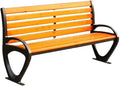 Patio Benches for Outdoors Park Chair Outdoor Bench Seat Plastic Wood Double Rest Backrest Leisure Garden Benches for Outdoors