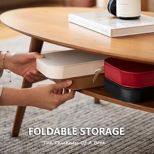 Portable Folding Paper Chair Modern Honeycomb Design Ultrathin Round Stool for Living Room Bedroom & Hallway Lightweight(Black,30cm)