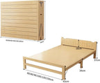 Camping Bed Folding Bed, Single Nap, Household Simple Solid Wood, Office Double Small Folding Bed(Medium)