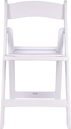 BTEXPERT Set of 8 White Resin Folding Chairs with Vinyl Padded Seat, 1000 lb Static Capacity, Stackable Commercial Grade, Indoor Outdoor for Wedding Event Church