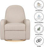 Babyletto Nami Power Recliner Glider Chair, Performance Beach Eco-Weave | GREENGUARD Gold & CertiPUR-US Certified Electronic Nursery Recliner w/ USB Ports - 270° Swivel - Water & Stain Repellent