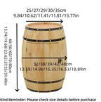 Wooden Whiskey Barrel Table, Wine Cabinet with Storage, Whiskey and Wine Barrel Side Table with Doors for Home, Wine Cellar, Bar(31.49 * 18.89in)
