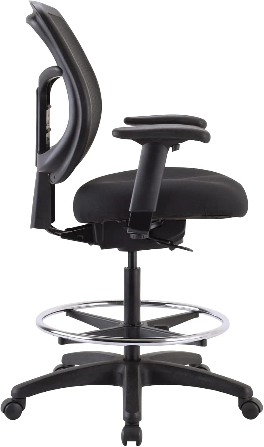 Eurotech Seating Apollo Drafting Stool, Black