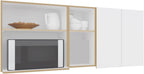 Mid-Century Wall Cabinet, Farmhouse Locker with 2 Doors and 4 Shelves,for Kitchen Home