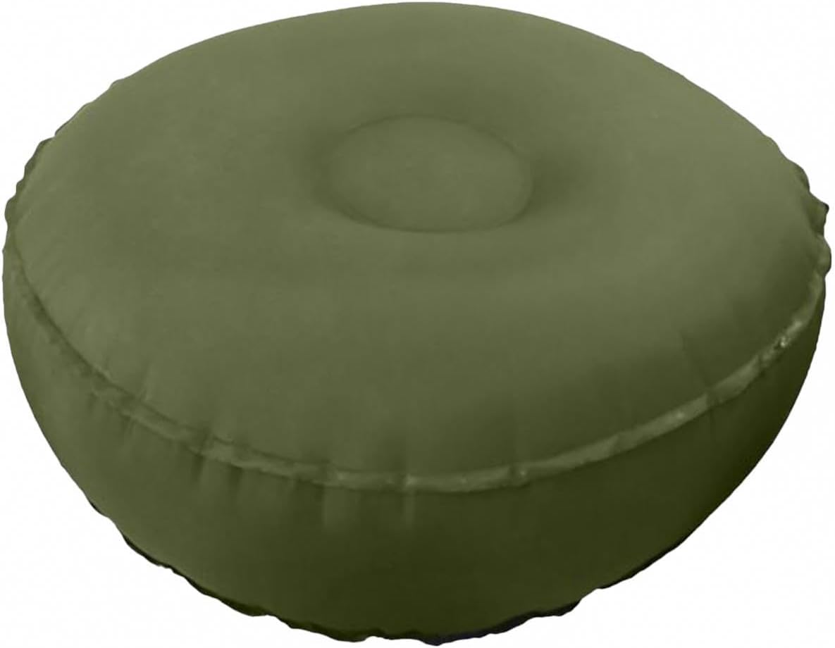 Inflatable Meditation Cushion Seating Indoor Outdoor Meditation Pillow Comfortable Lightweight, Green