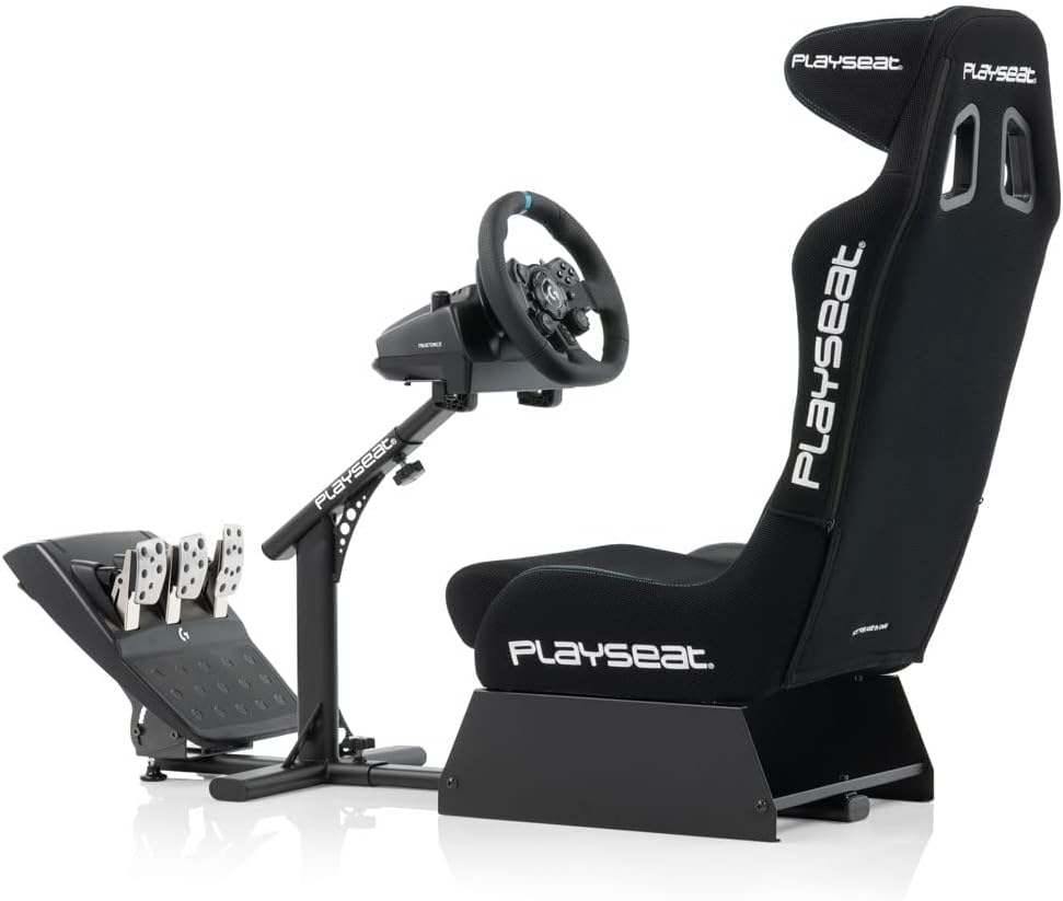 Playseat Evolution Pro Sim Racing Cockpit | Comfortable Racing Simulator Cockpit | Easily Adjustable | Compatible with All Steering Wheels & Pedals on the Market | Supports PC & Console |Actifit