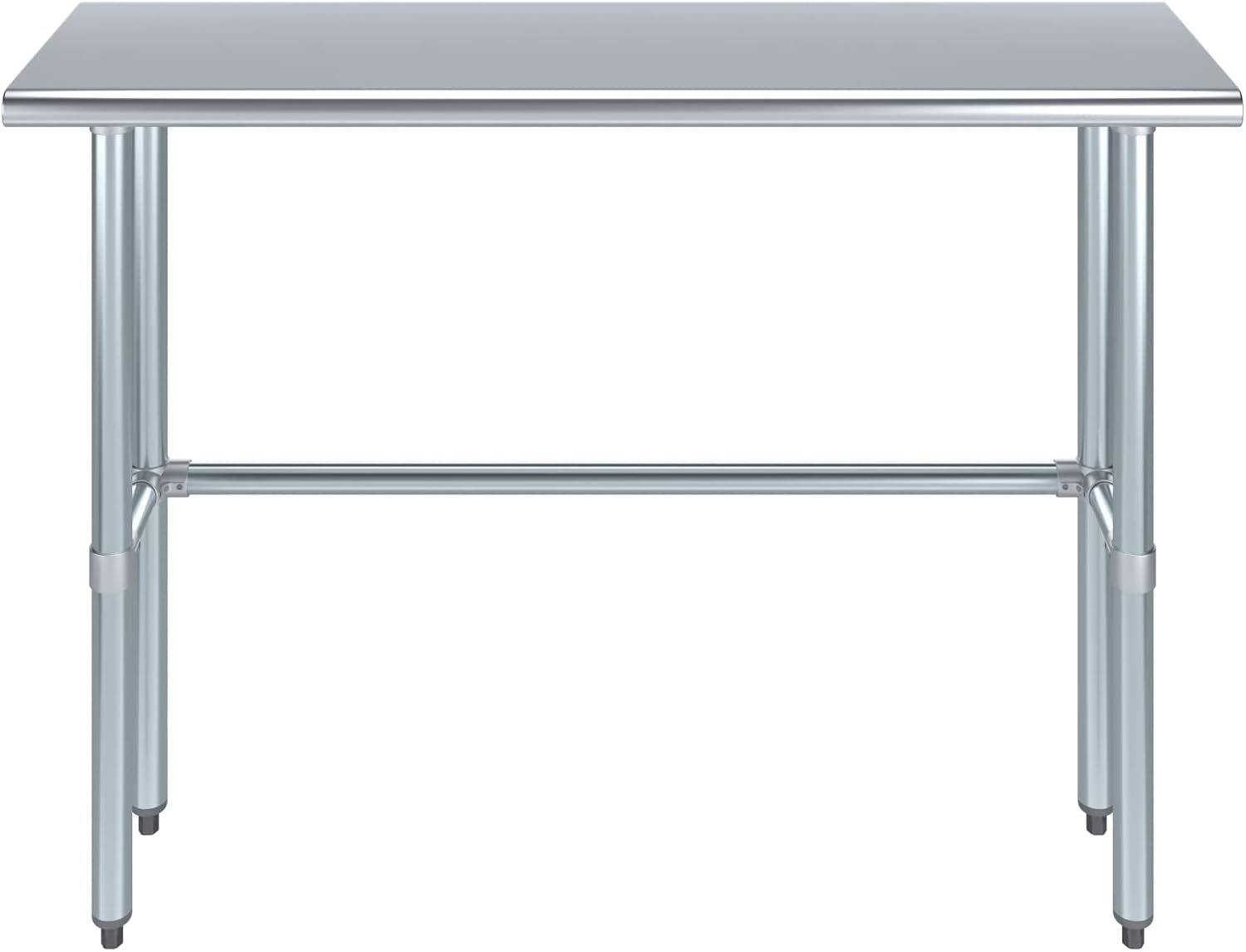 AmGood Stainless Steel Work Table Open Base | NSF Kitchen Island Food Prep | Laundry Garage Utility Bench (48" Long X 14" Deep)
