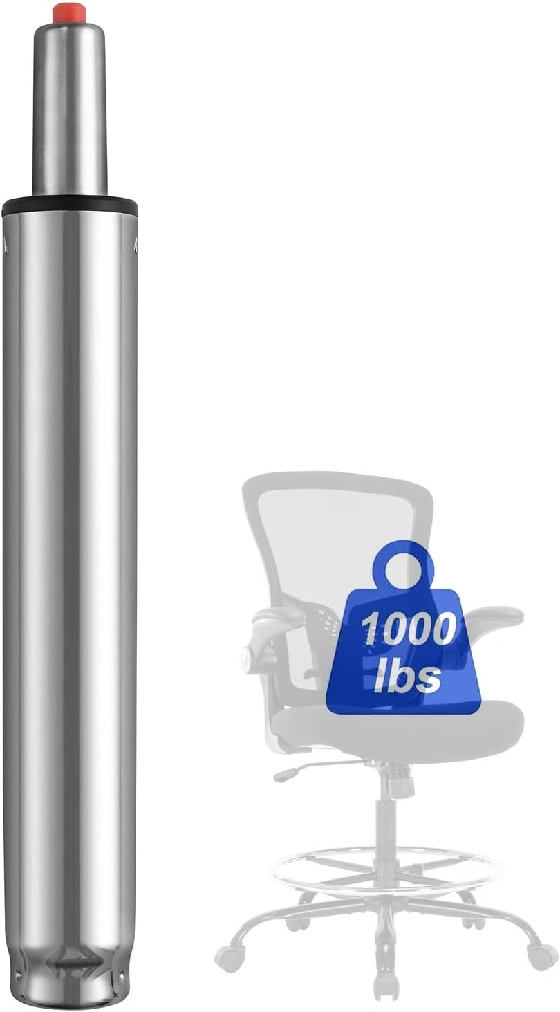 Kaleurrier Gas Lift Cylinder Replacement: Pneumatic Shock Piston for Tall Chairs & Stools - Lift Mechanism 1000 lbs Capacity Universal Size - Stroke Length 13.5"-21.5" (8" Stroke)