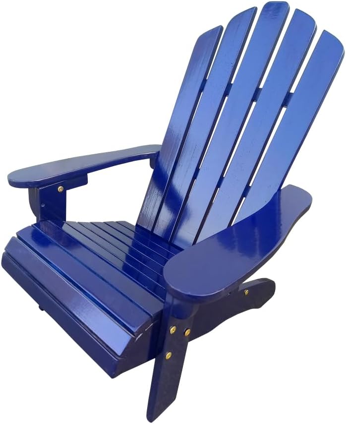 Light Pink Children's Rocking Chair for Kids – Sturdy Solid Wood Indoor & Outdoor Rocker with Slatted Backrest, Easy Assembly (Blue + Solid Wood-1)