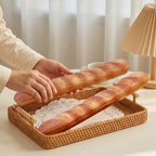 Woration 18 Inch Fake Baguette Decoration Lifelike Artificial Long Bread Model French Bread Ornament Loaves Soft Cake for Thanksgiving Desk Party Decor-2Pcs
