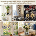 1LB Mixed Glass Beads White, Clear & Black, 0.6"-0.8" Flat Glass Marbles for Vases - Decorative Stones Vase Filler, Fish Tank Rocks, Aquarium Decor, Modern Gems for Centerpieces & DIY Crafts