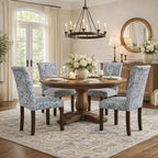 HomePop Classic Parsons Dining Chair -Denim Jacobean Print (Set of 2)