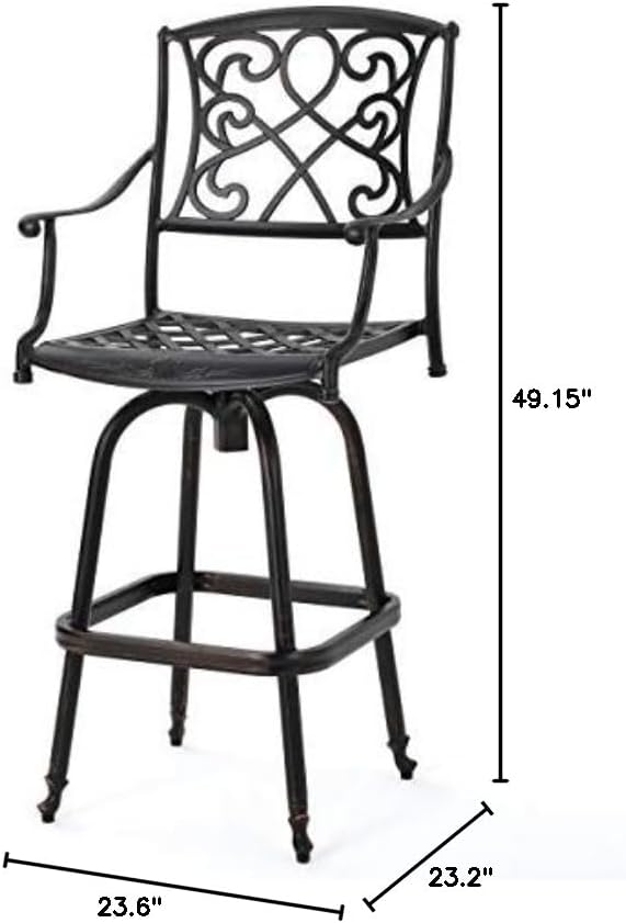 Christopher Knight Home Santa Maria Barstool, Shiny Copper