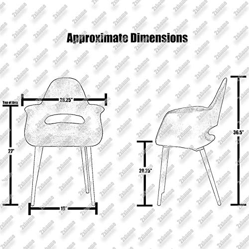 2xhome Mid Century Modern Upholstered Fabric Organic Accent Living Room Dining Chair Armchair Set with Back Armrest Dark Black Wood Wooden Legs for Kitchen Bedroom (2, Green, Dining)
