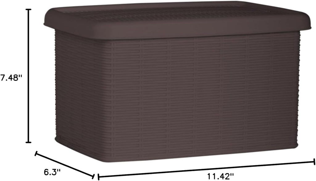 Stefanplast "Elegance Storage Box, Mocha, 19 x 29 x 16 cm