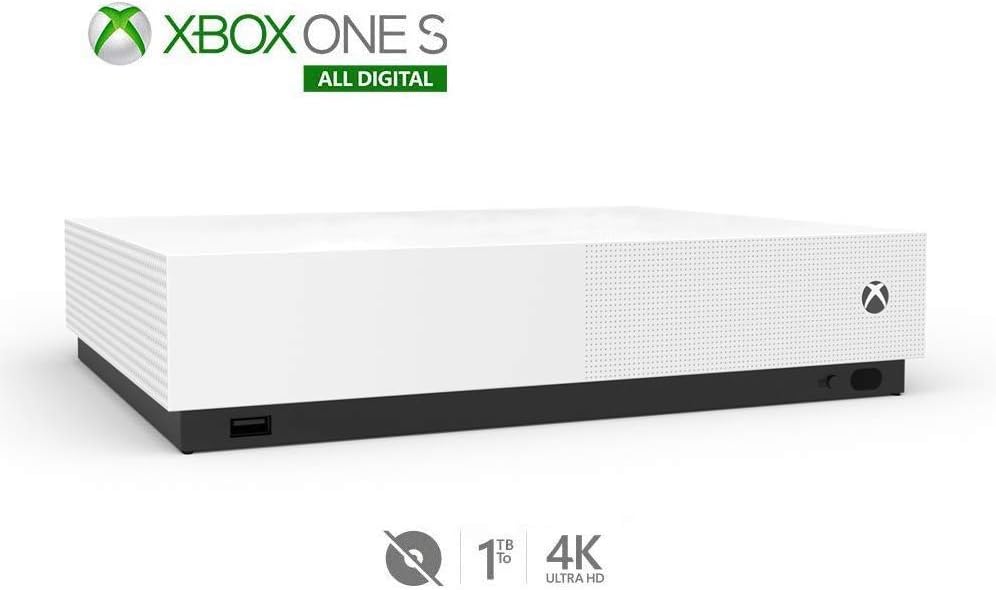 Microsoft - Xbox One S 1TB All-Digital Edition Console - Controller and Game Codes Not Included (Renewed)
