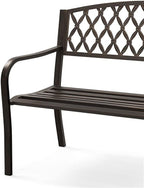 Patio Benches for Outdoors Nordic Retro Outdoor Metal Garden Bench Hollow Mesh Decorative Suitable for Courtyard Balcony Terrace Garden Benches for Outdoors