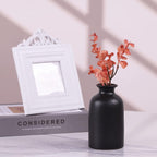 6 Pack Matte Black Ceramic Bud Vases – 5” Modern Boho Mini Vases for Flowers, Pampas Grass, or Dried Stems – Small Rustic Centerpieces for Home Decor, Wedding Table, and Party Displays