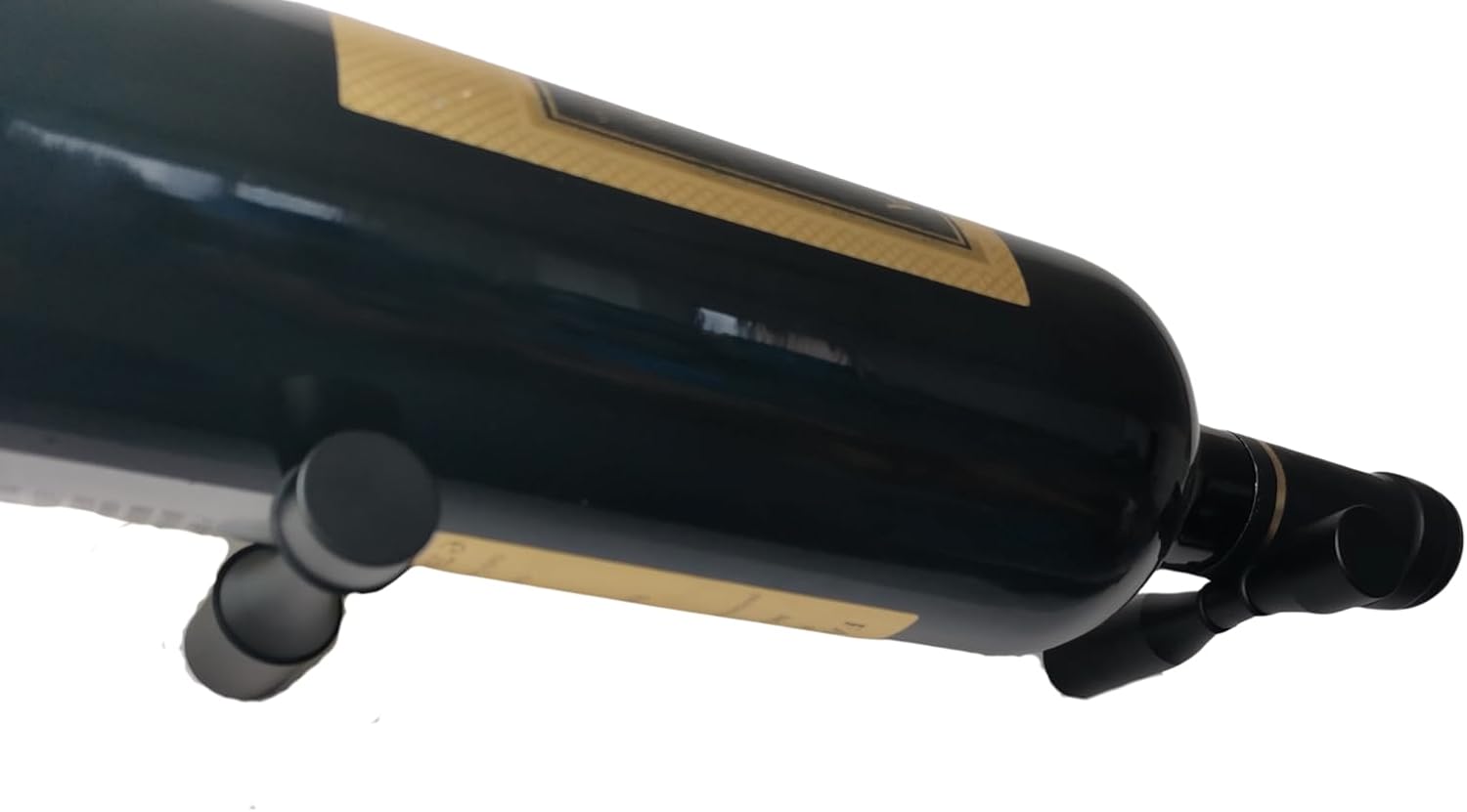 Wine Rack Wall Mounted 5 Bottle Matte Black Metal Vino Pins Single Display Pegs System for Wine Bottles (Matte Black)