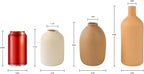 Ceramic Vase Set of 3,Neutral Modern Vases for Bouquet Pampas Grass Dried Fresh Flowers,Rustic Home Decor for Living Room,Bedroom Entryway(Beige)