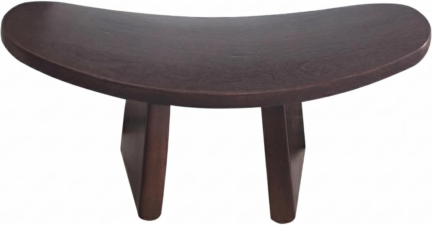 predolo Mindful Kneeling Stool Curved Meditation Seat Stool Compact Home Seating, Brown, Medium 42 21 18 CM