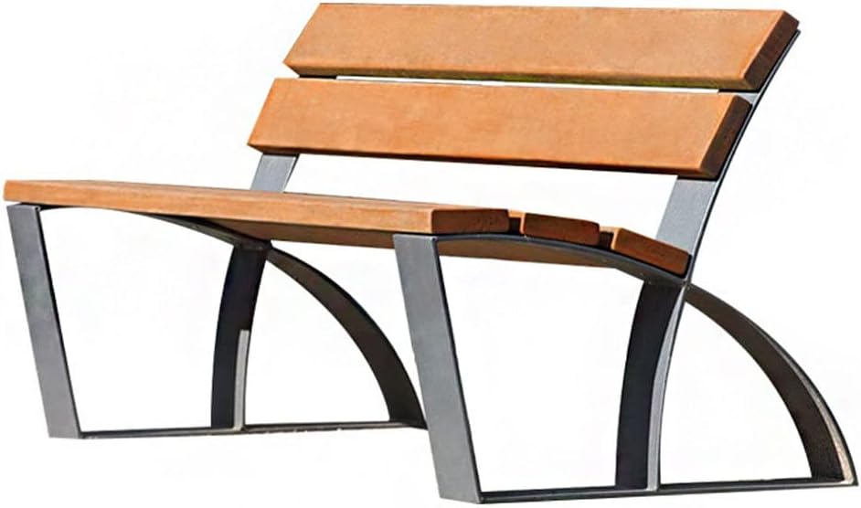 Patio Benches for Outdoors Creative Outdoor Bench Park Chair Square Galvanized Sheet Seat Community Landscape Leisure Garden Benches for Outdoors
