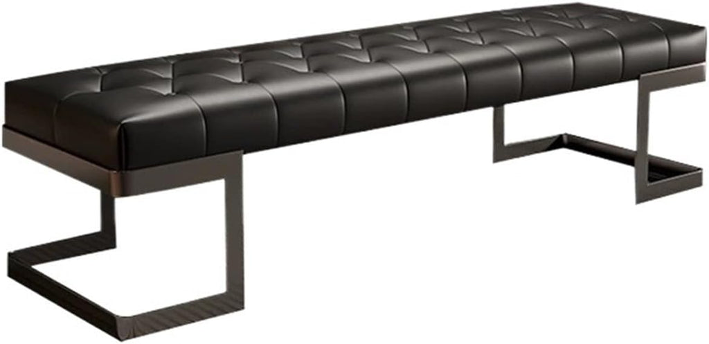 Modern Leather Bed end Bench Bedroom Dressing Room Leisure Entryway(XS)