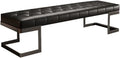 Modern Leather Bed end Bench Bedroom Dressing Room Leisure Entryway(Large)