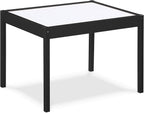 3 Pcs Dry Erase Table Two Chair Set, Black