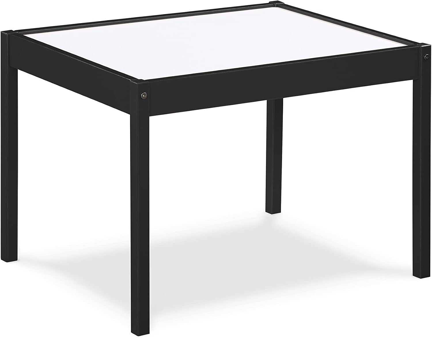 3 Pcs Dry Erase Table Two Chair Set, Black
