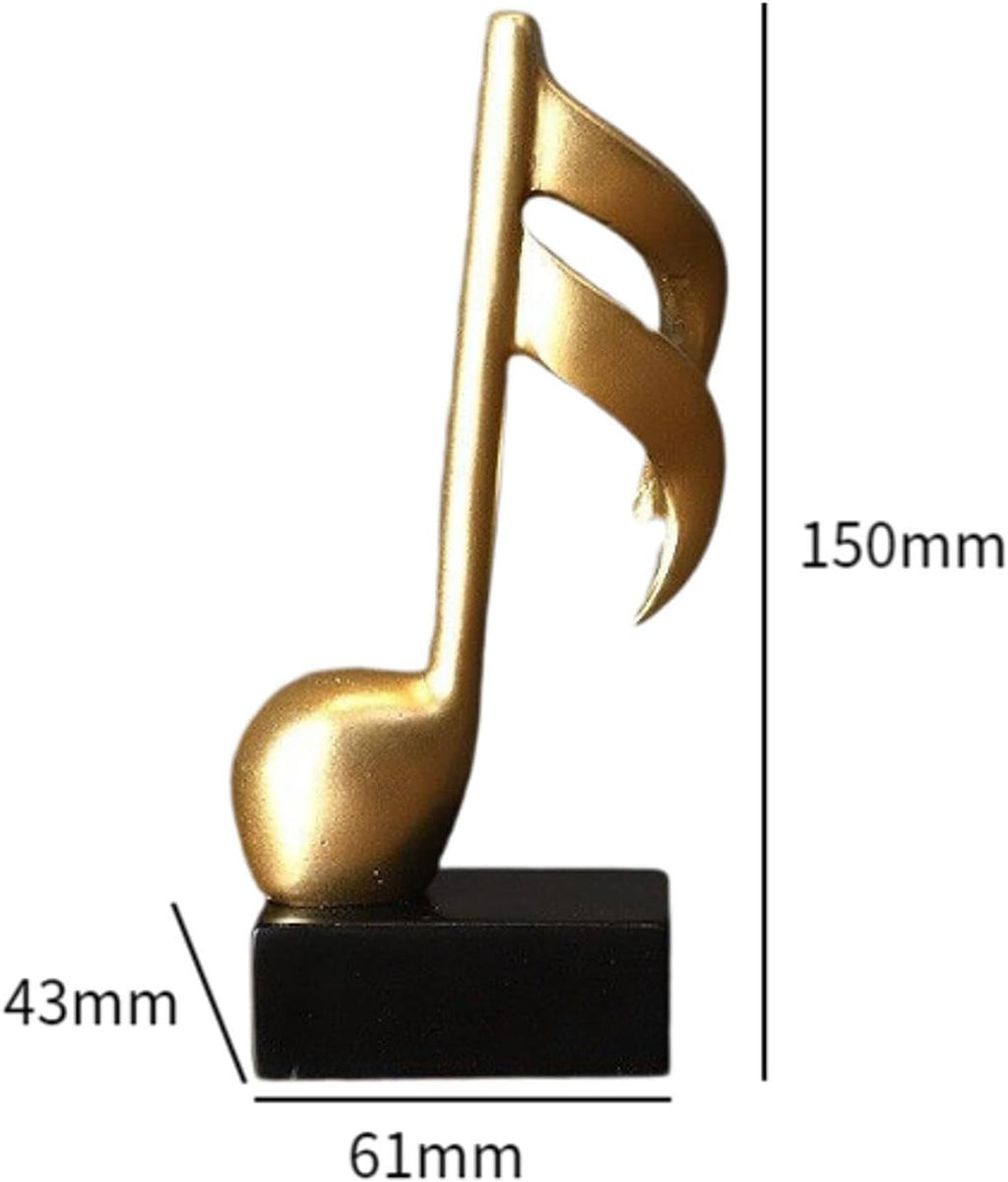 Baoblaze Resin Music Note Sculpture Tabletop Ornament and Acrylic Accent End Table Creative Centerpiece for Desk Fireplace Bathroom Living Room Decor