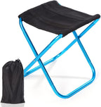 Ultralight Portable Camping Stool Compact Folding Chair with Carry Bag for Fishing Picnic(Blau)