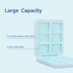 GeekShare Portable Switch Game Card Case-Switch Game Holder Case with 12 Game Card Slots-Game Card Cartridge Carrying Storage Box Compatible with Nintendo Switch- Cute Shark, Multicolor