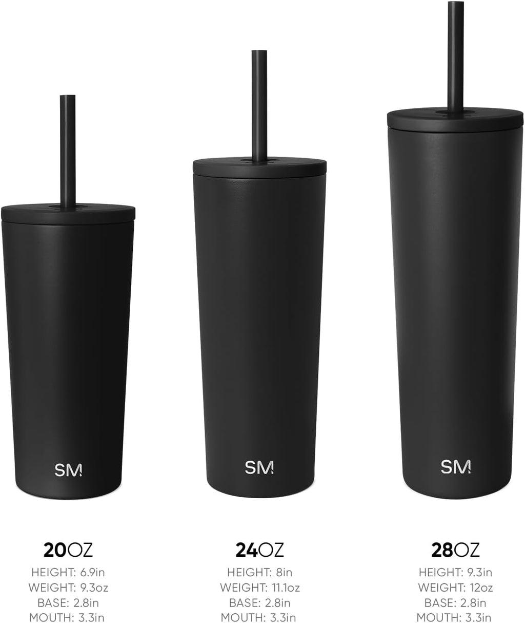 Simple Modern Classic Tumbler with Straw Lid | Insulated Iced Coffee Cup Reusable Stainless Steel Water Bottle Travel Mug | Gifts for Women Men Her Him | 24oz | Tortoise